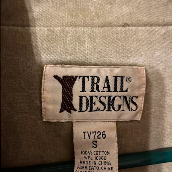 VTG Trail Designs Vest Unisex Small Tan Khaki Fishing Hunting Outdoors‎ Pockets - Picture 2 of 6